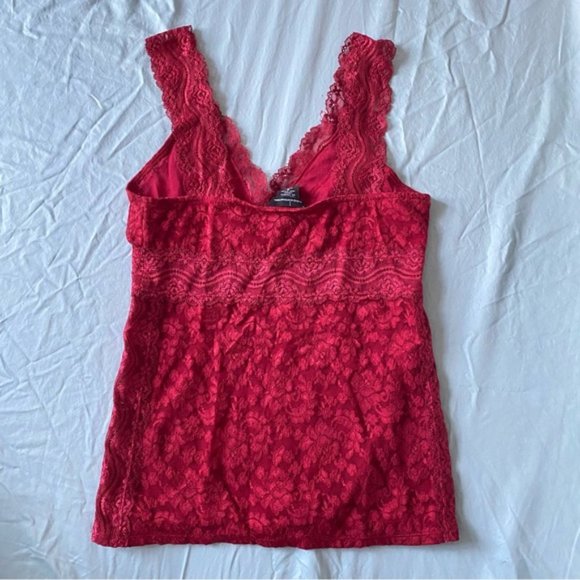 MODA Red Y2K Lace Tank Top - Picture 6 of 7